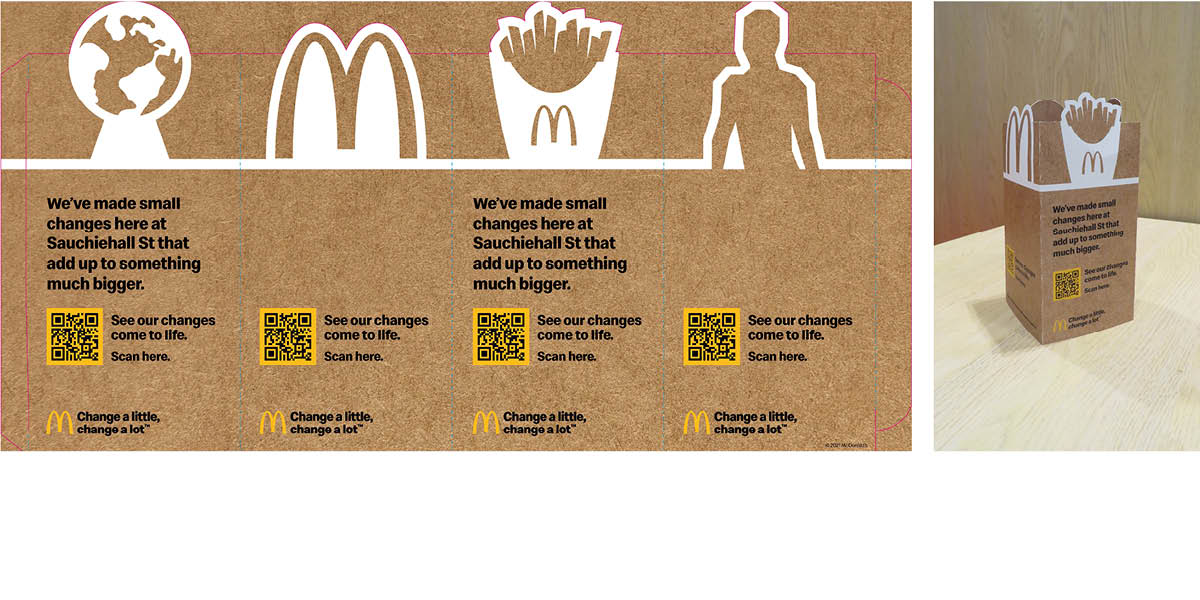 McDonald cardboard table display