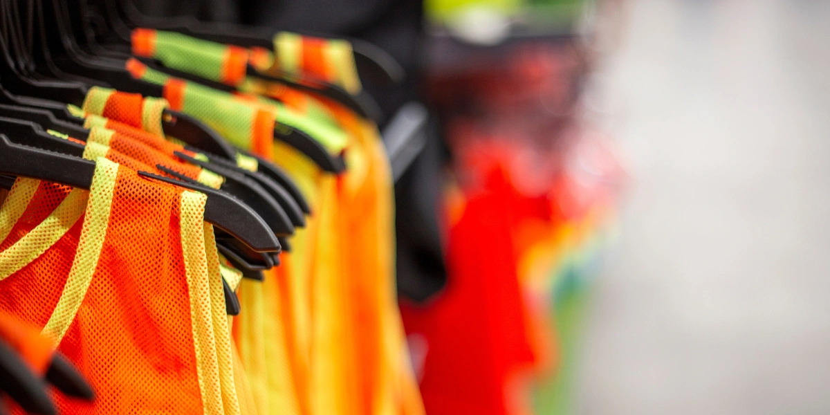 Sportswear on hangers