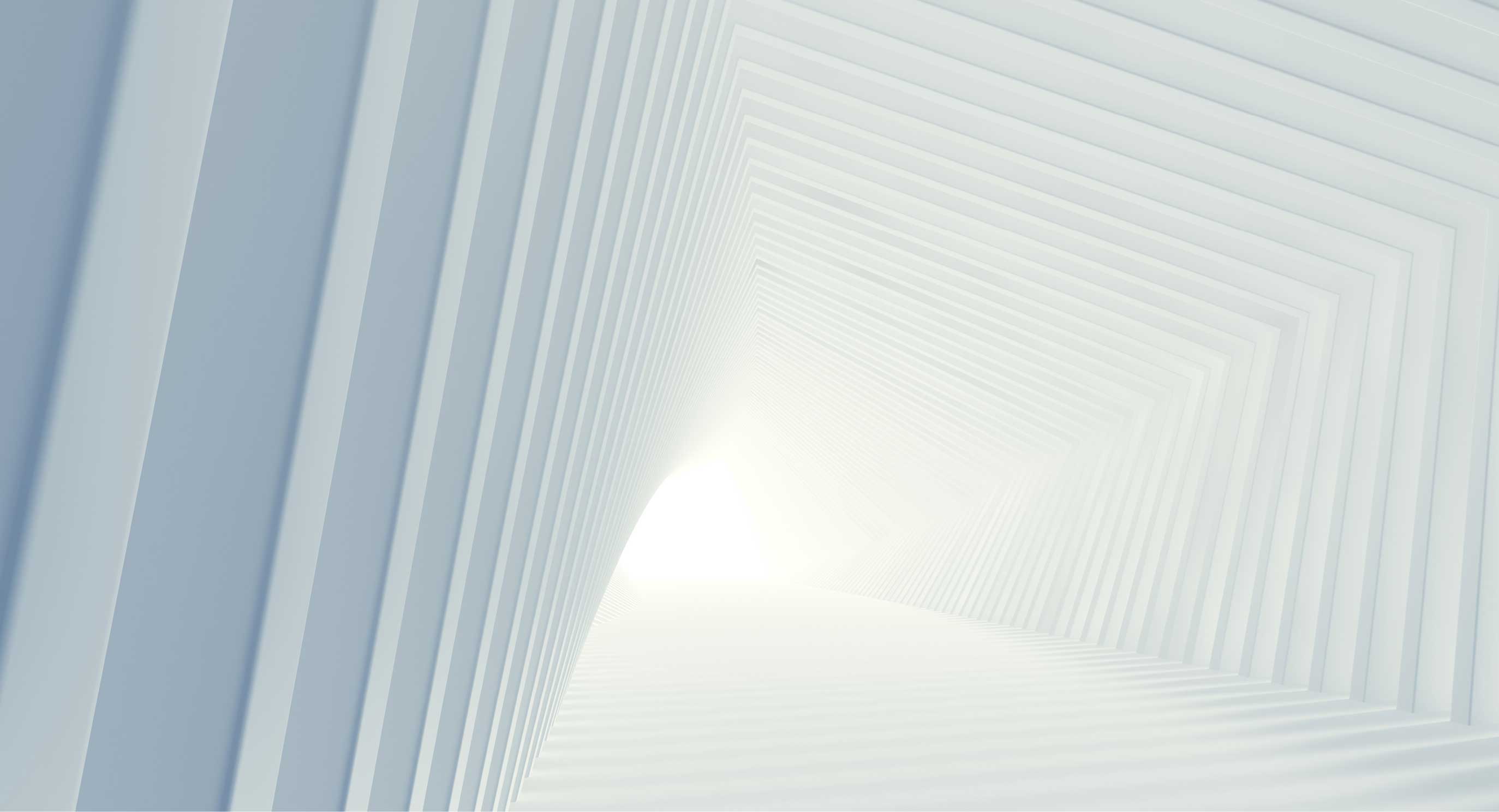 Corridor with white pane effect