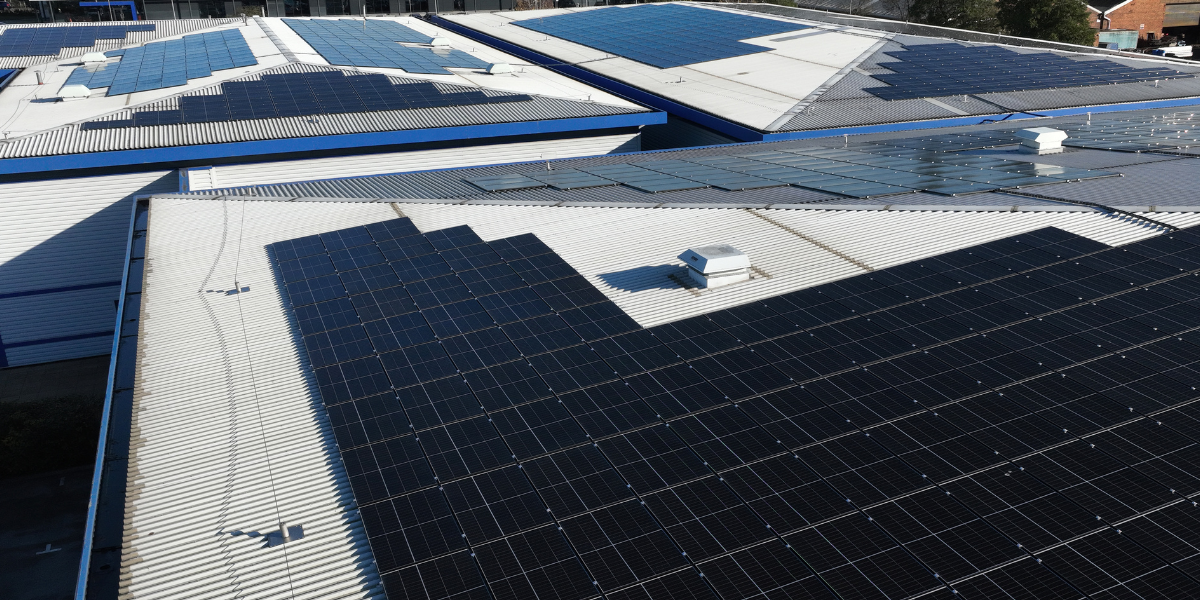 solar panels on office roof