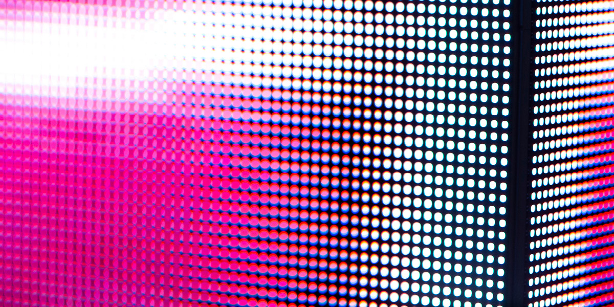 pink LED digital screen